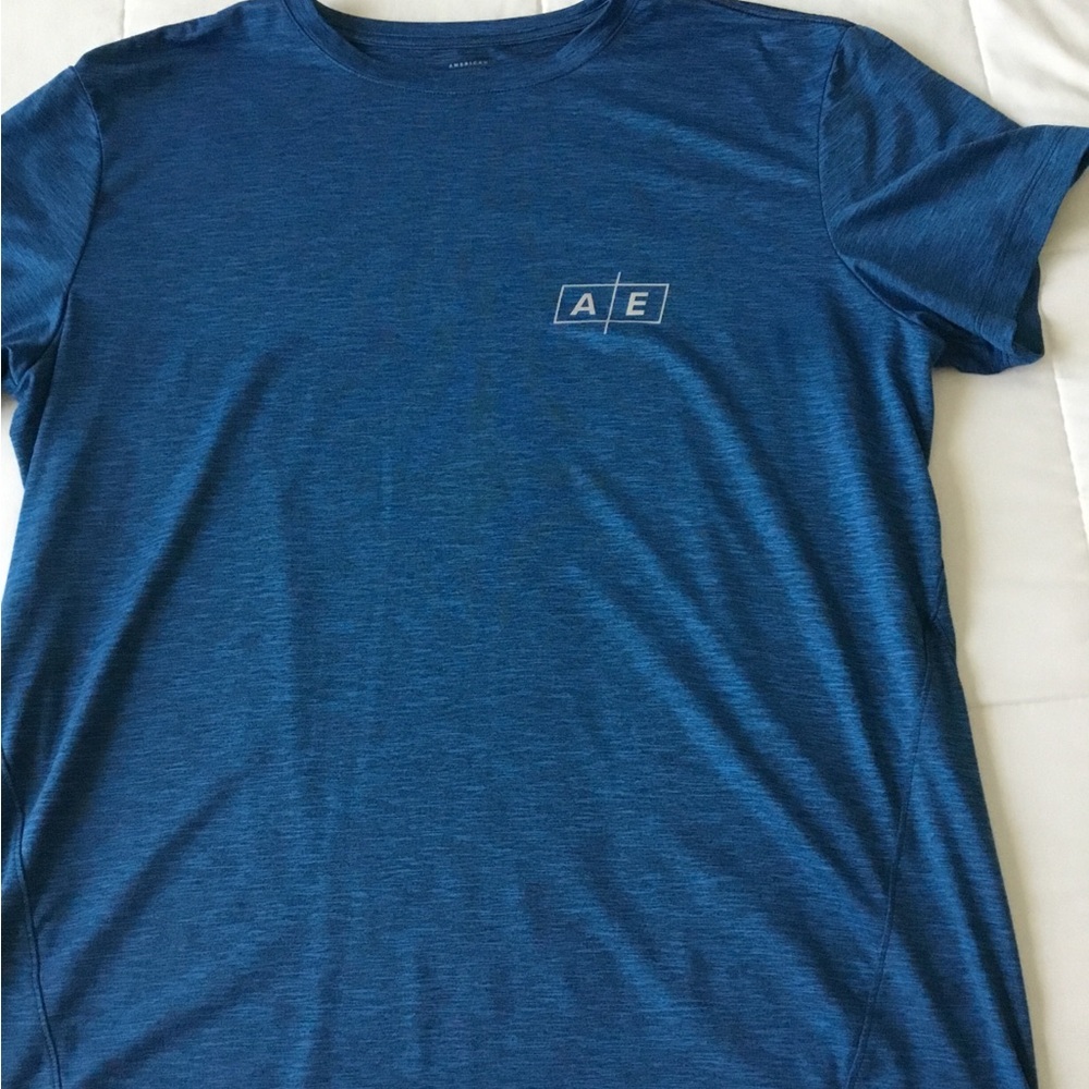 American Eagle Outfitters AE Active Men's Blue and Green T-Shirts Size Large EUC - Picture 4 of 7